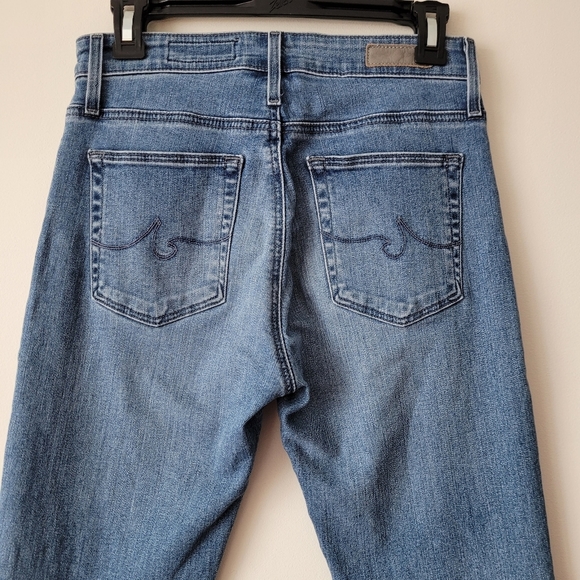 AG Anthropologie High Rise Stevie Straight Ankle Blue Jeans Size 26R - Picture 11 of 16